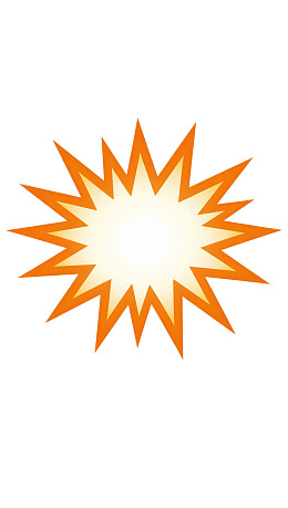 橙色光芒四射的爆炸图案