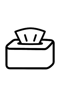简洁线条风格的纸巾盒图标
