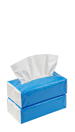 蓝色包装的抽纸盒图片