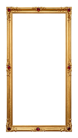 金色雕花画框空置展示