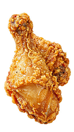 金黄酥脆炸鸡腿特写图片