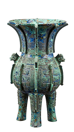 古代青铜器三足尊图片