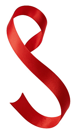 红色缎带弯曲造型图片