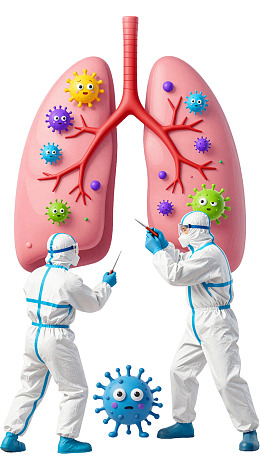 医护人员抗击病毒场景