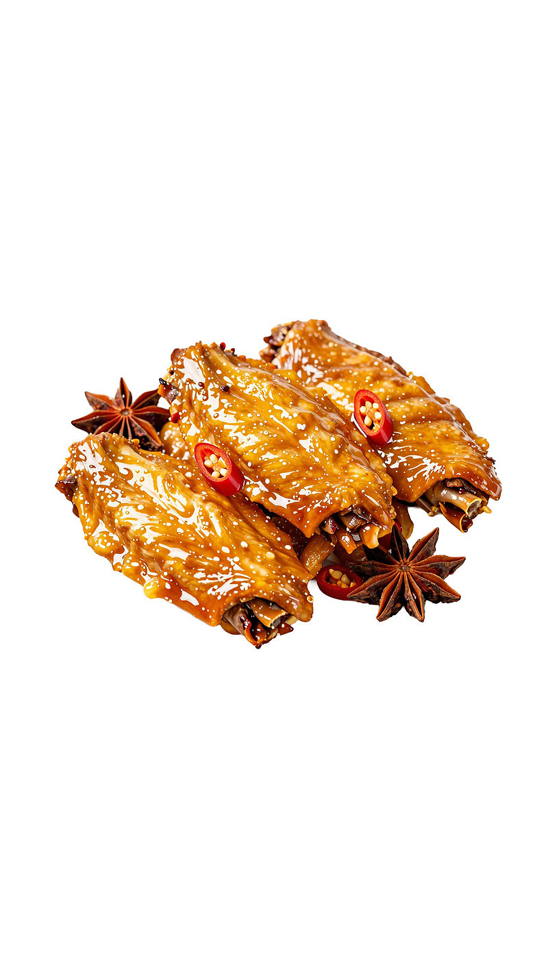 香辣卤鸡翅配八角图片