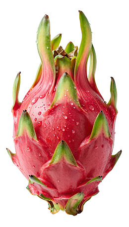 新鲜红心火龙果特写图片