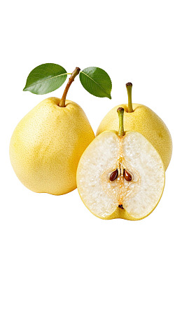 新鲜梨子切面展示图片