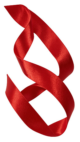 红色缎带螺旋造型装饰