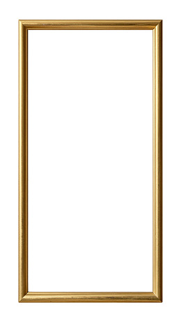 金色边框画框空置展示