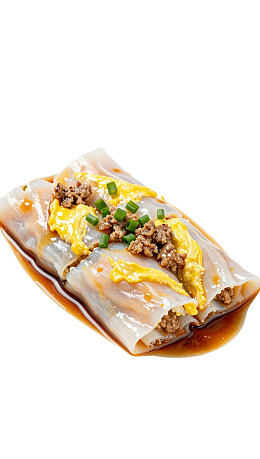 米纸包裹肉馅蛋黄卷图片