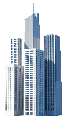现代都市高楼建筑群图片