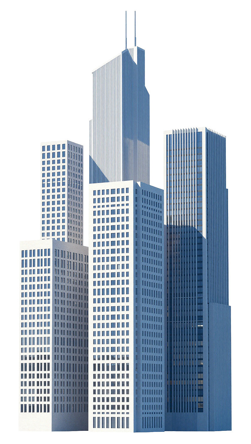 现代都市高楼建筑群图片