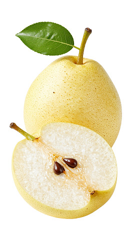 新鲜梨子切面展示图片