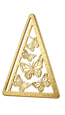 金色三角形镂空蝴蝶装饰品