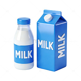 牛奶包装插图素材
