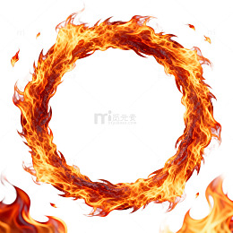火焰环形特效元素