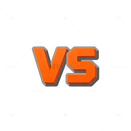 立体VS字母设计素材