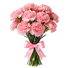 粉色康乃馨花束装饰素材