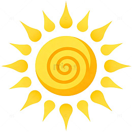 卡通太阳元素矢量图案设计