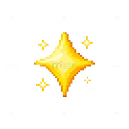 像素风格闪亮星星图案