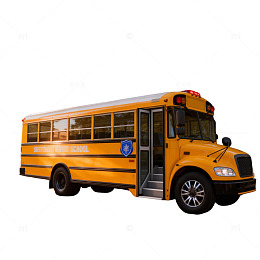 黄色校车卡通图素材