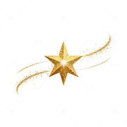 金光闪耀星形矢量图案