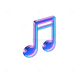 霓虹音乐符号创意艺术图
