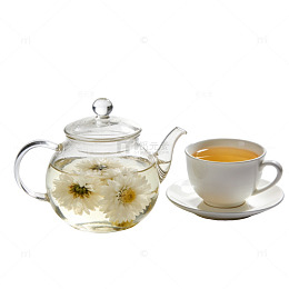 透明玻璃茶壶菊花茶