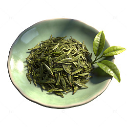 绿茶茶叶特写摄影图