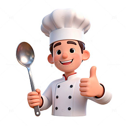 【标题】：卡通厨师形象设计素材