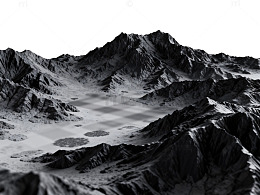 黑白山脉地形图