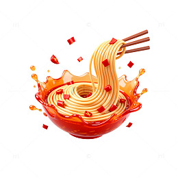 美食风格意大利面酱料艺术插画