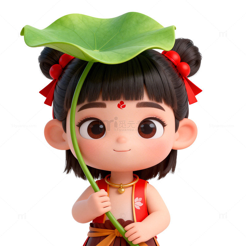 卡通风格哪吒形象插画设计素材