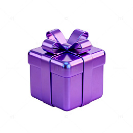 紫色礼盒图标设计元素