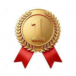 金色奖牌第一名荣誉徽章