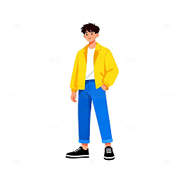卡通人物时尚插画
