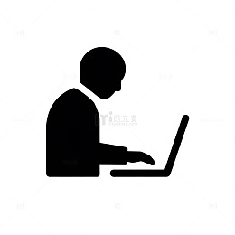 简约办公人物图标矢量素材