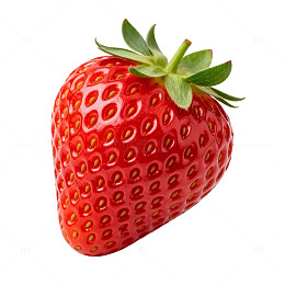 透明背景草莓特写水果图片