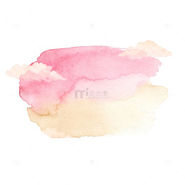 水彩粉色调涂抹设计元素