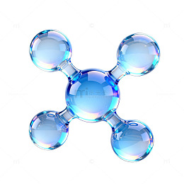 科技感分子结构模型矢量图