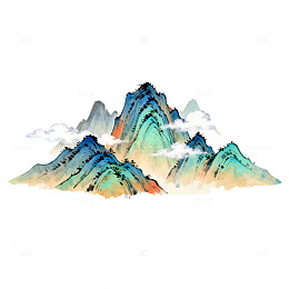 水墨山水画古风意境图