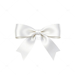 白色丝带蝴蝶结装饰图案