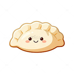 卡通饺子表情贴纸