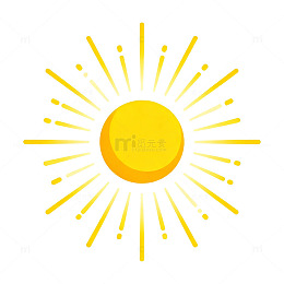 卡通太阳光线矢量图