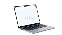简约银色笔记本电脑展示图