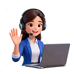 卡通客服人员形象设计素材