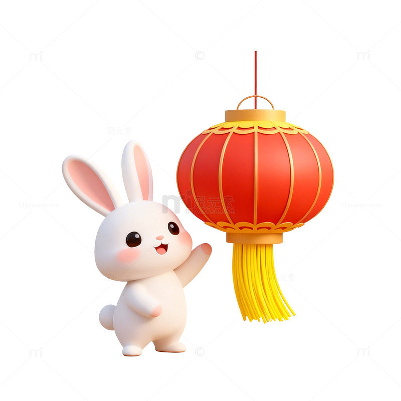 卡通兔春节喜庆元素设计