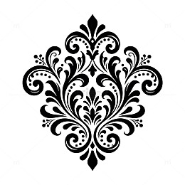 黑色花纹装饰图案矢量素材