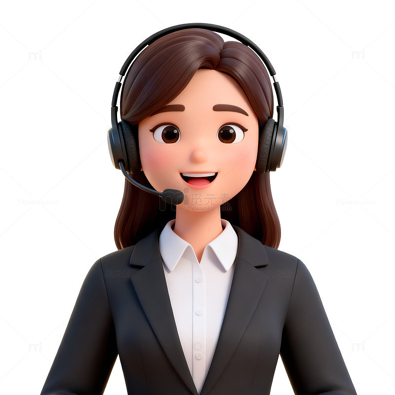 3D客服人员形象设计素材