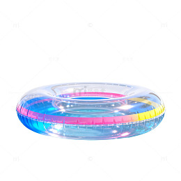 夏日泳池透明游泳圈